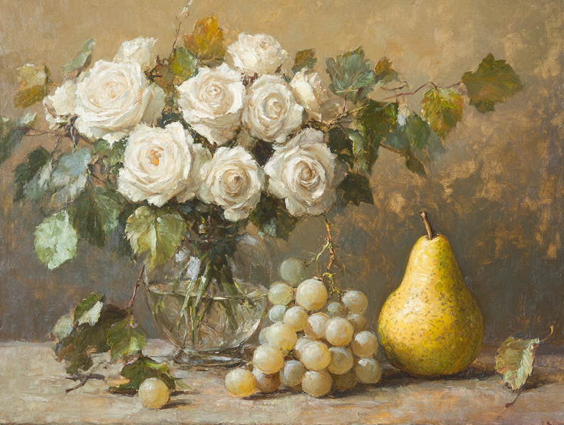 still life paitingin the style of Henri Fantin Latour